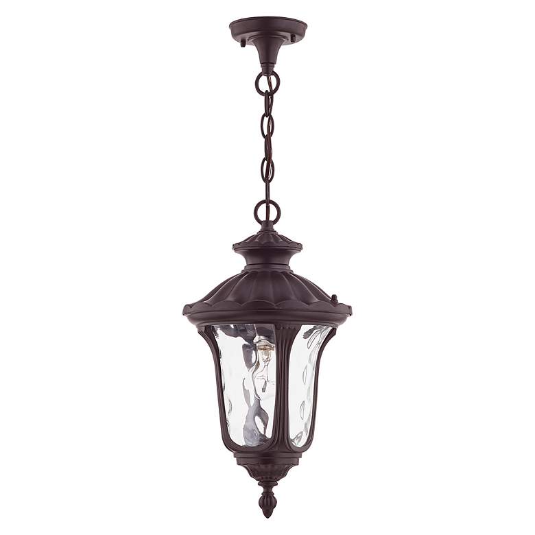 Image 4 Oxford 1 Light Bronze Outdoor Pendant Lantern more views