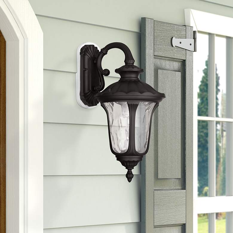 Image 1 Oxford 1 Light Bronze Outdoor Wall Lantern