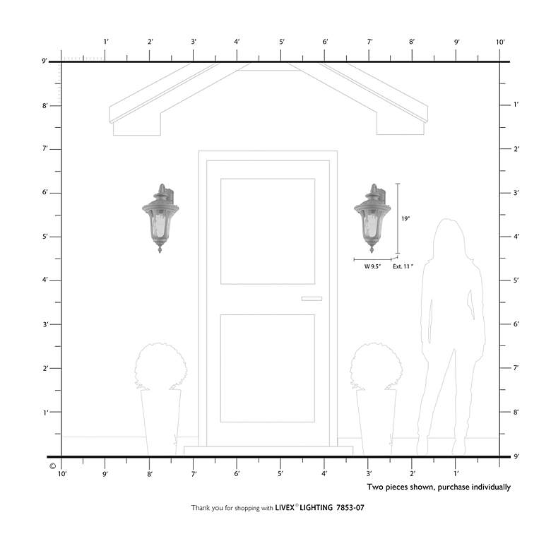 Image 3 Oxford 1 Light Bronze Outdoor Wall Lantern more views