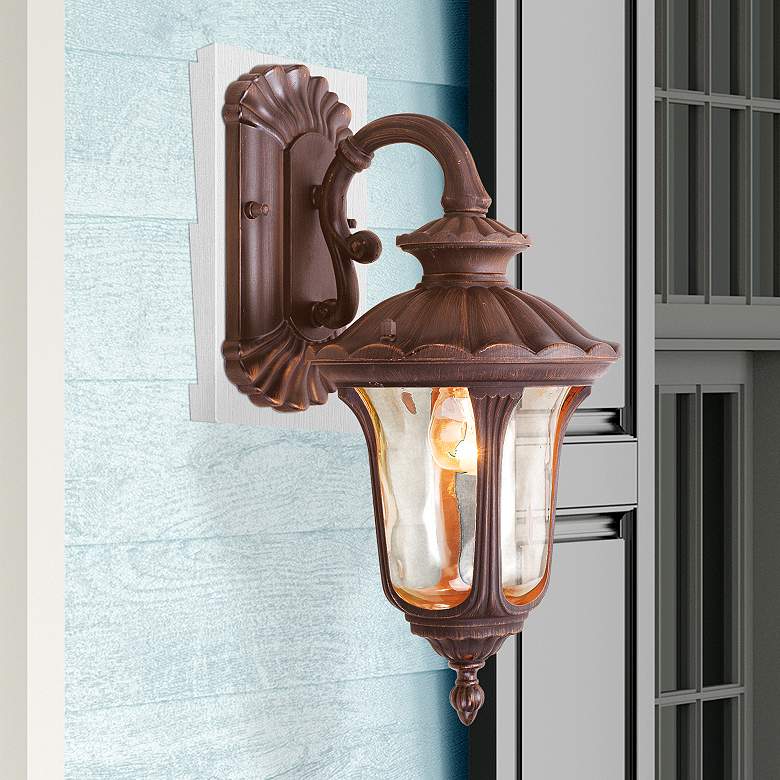 Image 1 Oxford 1 Light Imperial Bronze Outdoor Wall Lantern