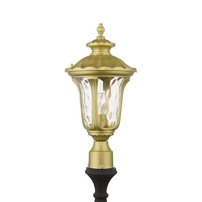 Image 3 Oxford 1 Light Soft Gold Outdoor Medium Post Top Lantern more views