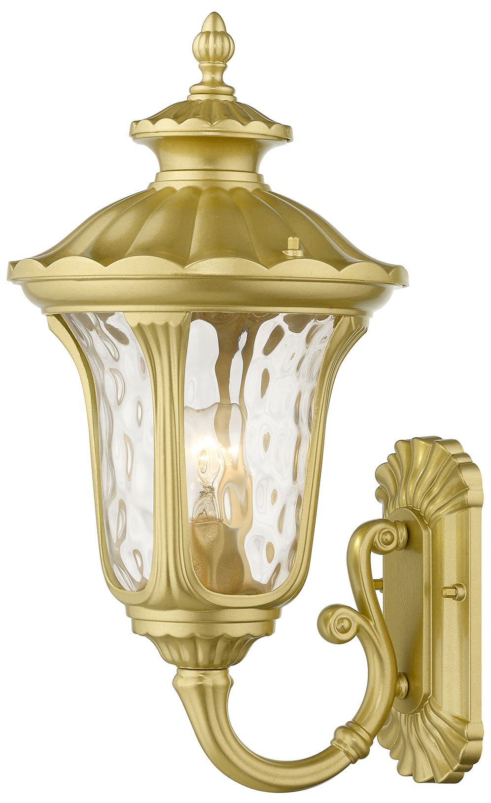 Image 2 Oxford 1 Light Soft Gold Outdoor Medium Wall Lantern