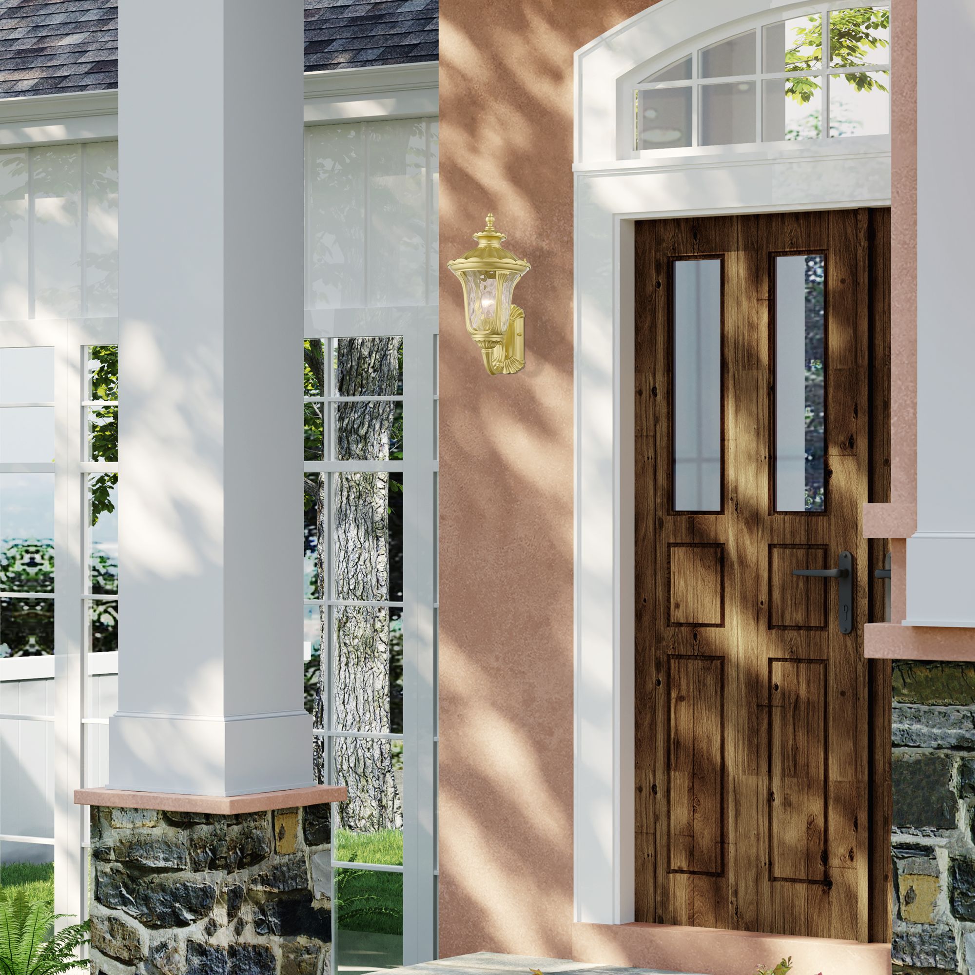 Oxford 1 Light Soft Gold Outdoor Medium Wall Lantern