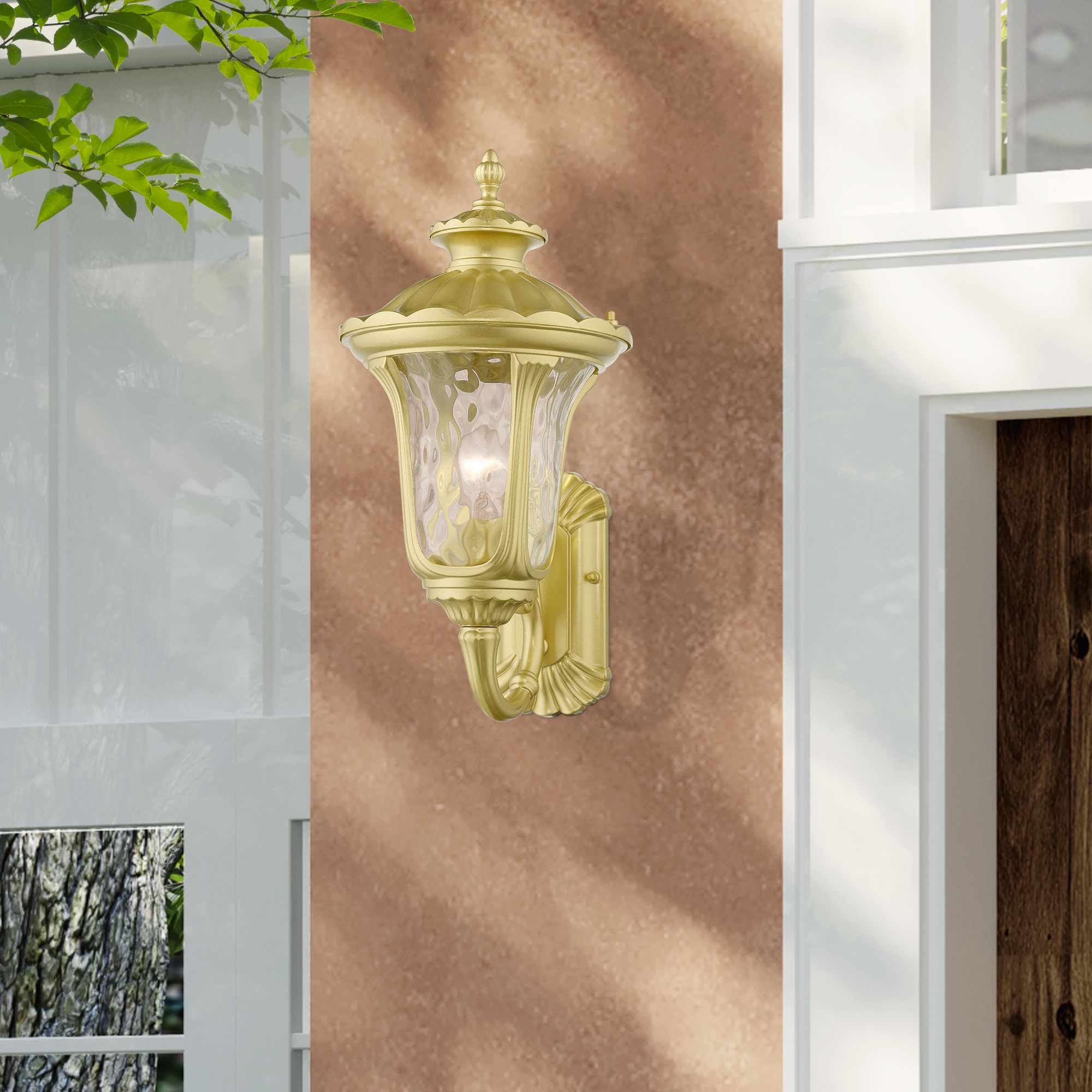Oxford 1 Light Soft Gold Outdoor Medium Wall Lantern