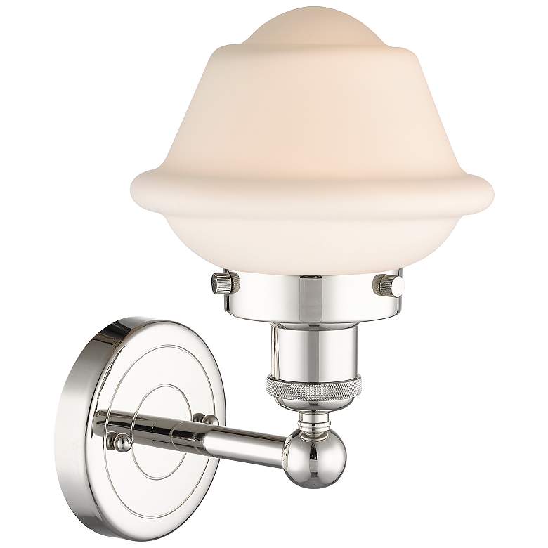 Image 3 Oxford 10"High Polished Nickel Sconce With Matte White Shade more views