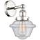 Oxford 10"High Polished Nickel Sconce With Seedy Shade