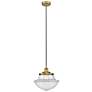 Oxford 11.75" Wide Brushed Brass Corded Mini Pendant w/ Clear Shade