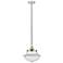 Oxford 11.75"W Polished Nickel Corded Mini Pendant w/ Clear Shade