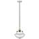Oxford 11.75"W Polished Nickel Corded Mini Pendant w/ Seedy Shade