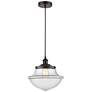 Oxford 11 3/4" Wide Bronze and Clear Glass Mini Pendant