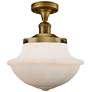 Oxford 11 3/4" Wide Brushed Brass LED Ceiling Light