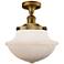 Oxford 11 3/4" Wide Brushed Brass LED Ceiling Light
