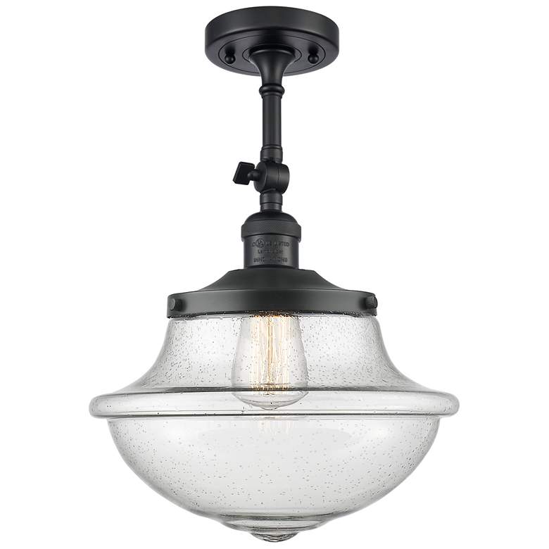 Image 1 Oxford 11 3/4" Wide Matte Black Ceiling Light