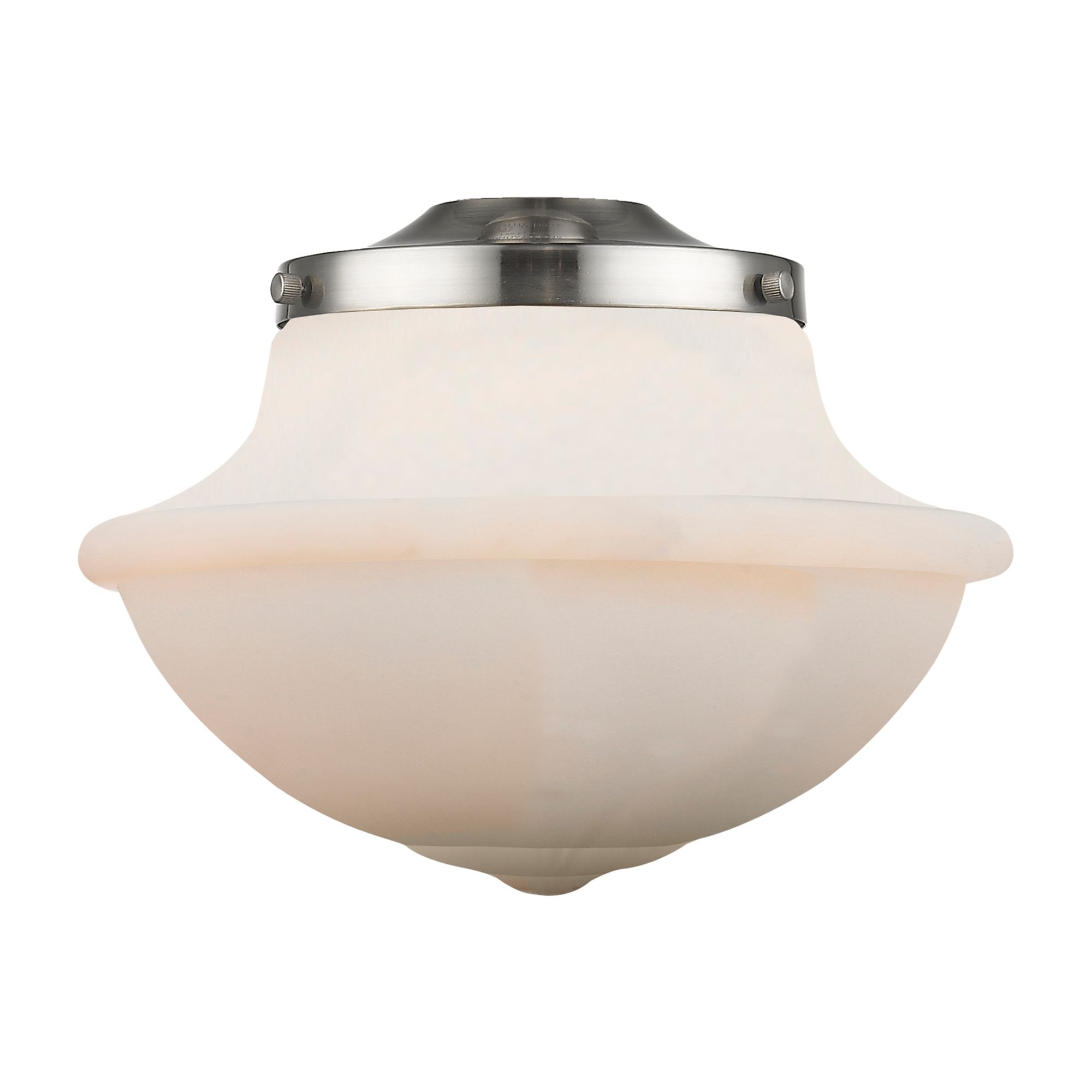 Image 3 Oxford 11 3/4" Wide Satin Gold Ceiling Light w/ White Glass more views