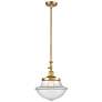 Oxford 11 3/4" Wide Satin Gold Mini Pendant with Clear Glass