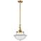 Oxford 11 3/4" Wide Satin Gold Mini Pendant with Clear Glass