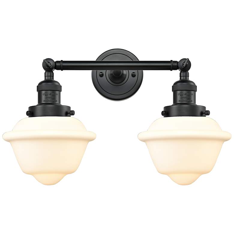 Image 1 Oxford 12" High Matte Black 2-Light LED Wall Sconce