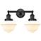 Oxford 12" High Matte Black 2-Light LED Wall Sconce