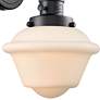 2_Oxford 12" High Matte Black White Glass LED Wall Sconce more views
