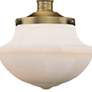 2_Oxford 12" Wide Brushed Brass Mini Pendant w/ White Glass more views
