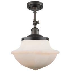 Oxford 12" Wide Oil-Rubbed Bronze LED Ceiling Light