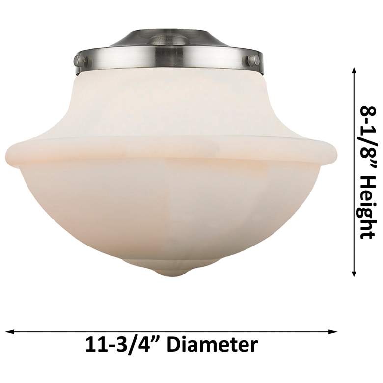 Image 4 Oxford 12" Wide Satin Gold LED Ceiling Light w/ White Glass more views