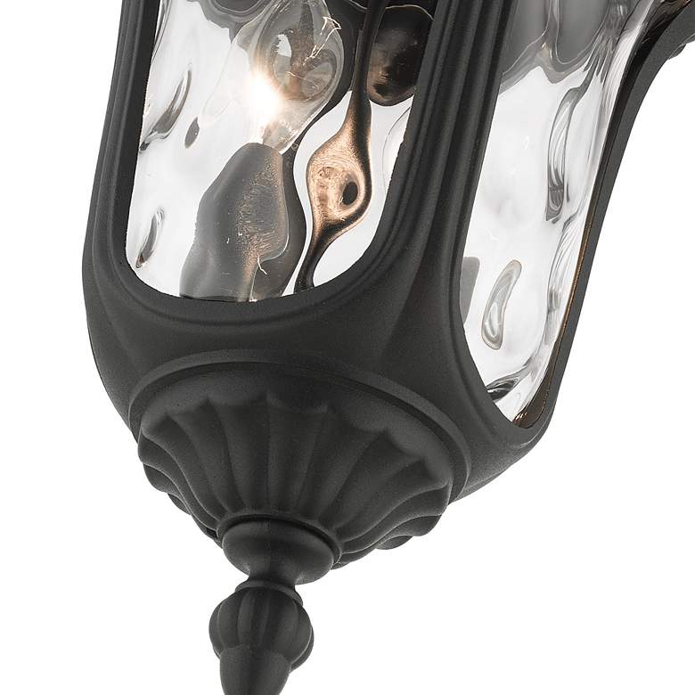 Image 4 Oxford 13 3/4" High Textured Black Lantern Outdoor Ceiling Light more views