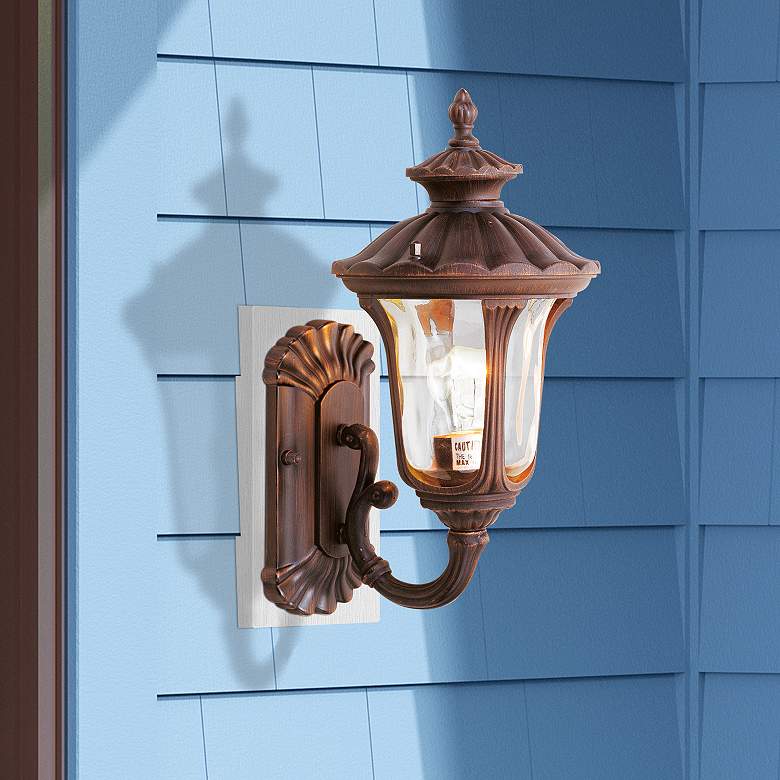 Image 1 Oxford 15.5-in H Imperial Bronze Medium Base (E-26) Outdoor Wall Light