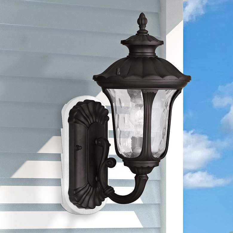 Image 2 Oxford 15 1/2" High Bronze Outdoor Wall Light