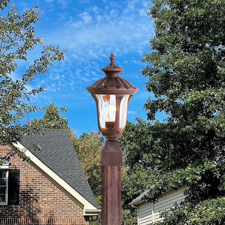 Image 1 Oxford 15 1/2" High Imperial Bronze Outdoor Post Light