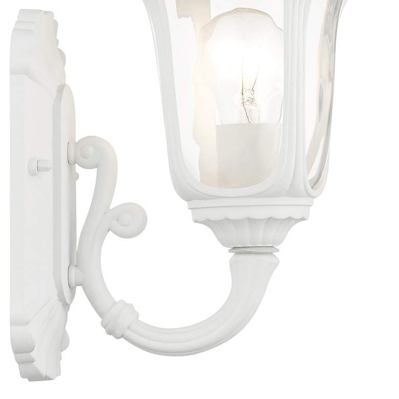 Image 3 Oxford 15 1/2 inch High White Upward Lantern Outdoor Wall Light more views