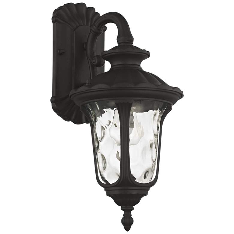 Image 2 Oxford 16 1/4 inchH Black Downward Lantern Outdoor Wall Light