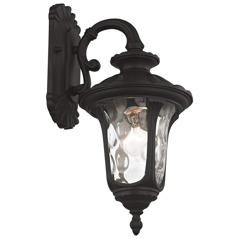 Image 3 Oxford 16 1/4 inchH Black Downward Lantern Outdoor Wall Light more views