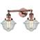 Oxford 17" Wide 2 Light Copper Bath Vanity Light w/ Seedy Shade