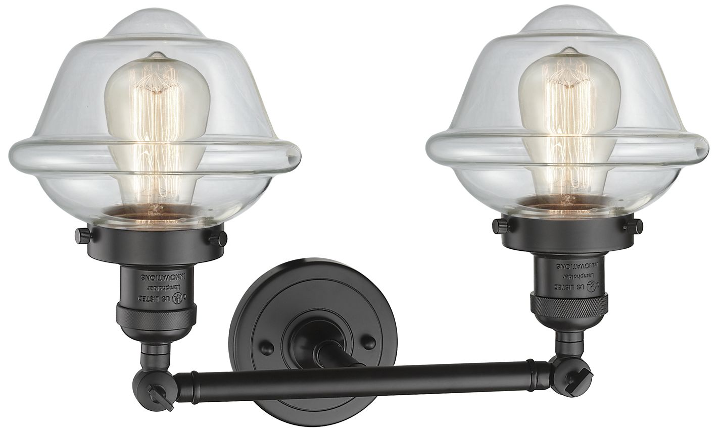 Image 2 Oxford 17" Wide 2 Light Oil Rubbed Bronze Bath Vanity Light w/ Clear S more views