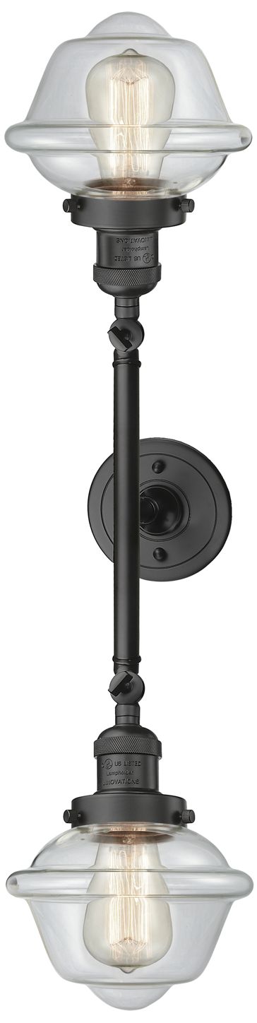 Image 3 Oxford 17" Wide 2 Light Oil Rubbed Bronze Bath Vanity Light w/ Clear S more views