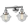 Oxford 17" Wide 2 Light Polished Chrome Bath Vanity Light w/ Clear Sha
