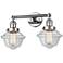Oxford 17" Wide 2 Light Polished Chrome Bath Vanity Light w/ Clear Sha