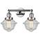 Oxford 17" Wide 2 Light Polished Chrome Bath Vanity Light w/ Seedy Sha