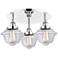 Oxford 18.25"W 3 Light Polished Chrome Flush Mount With Clear Glass Sh