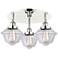 Oxford 18.25"W 3 Light Polished Nickel Flush Mount With Clear Glass Sh