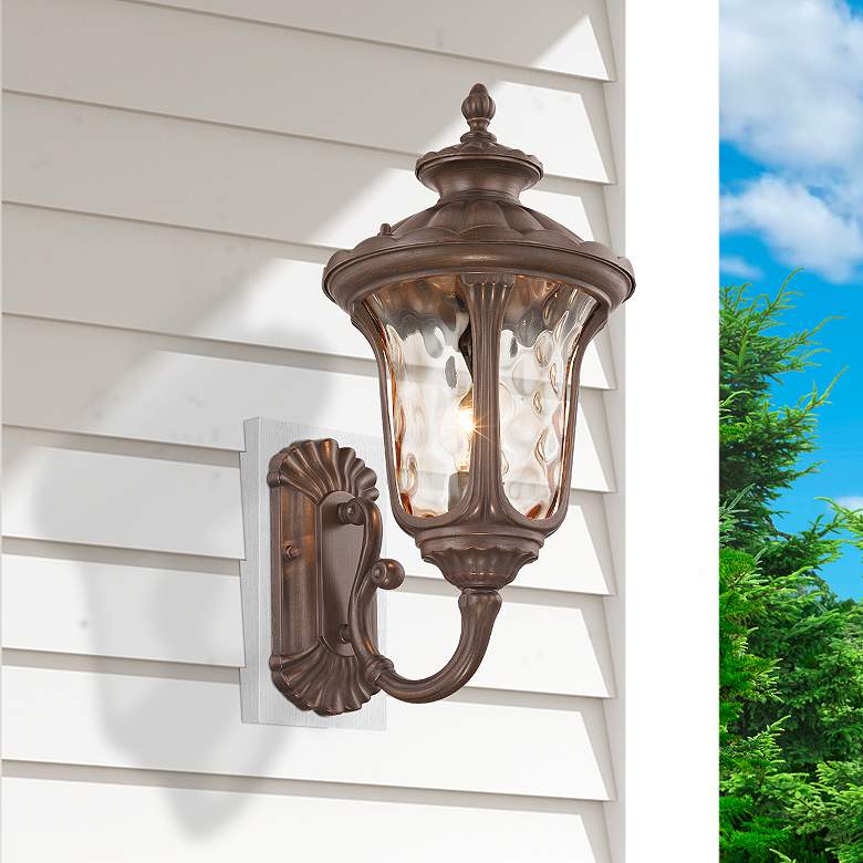 Image 1 Oxford 18-in H Imperial Bronze Medium Base (E-26) Outdoor Wall Light