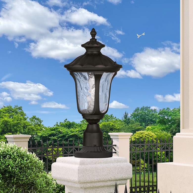 Image 1 Oxford 19-in H Bronze Post Lantern