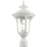 Oxford 19&quot; High Textured White Lantern Outdoor Post Light