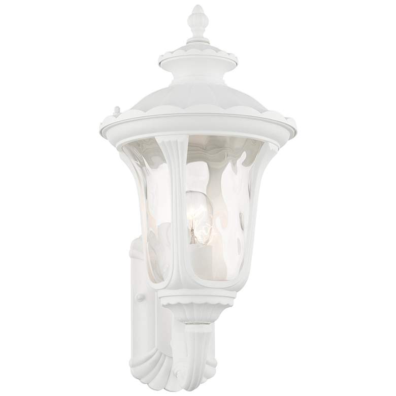 Image 2 Oxford 19 inchH Textured White Upward Lantern Outdoor Wall Light