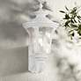 Oxford 19"H Textured White Upward Lantern Outdoor Wall Light