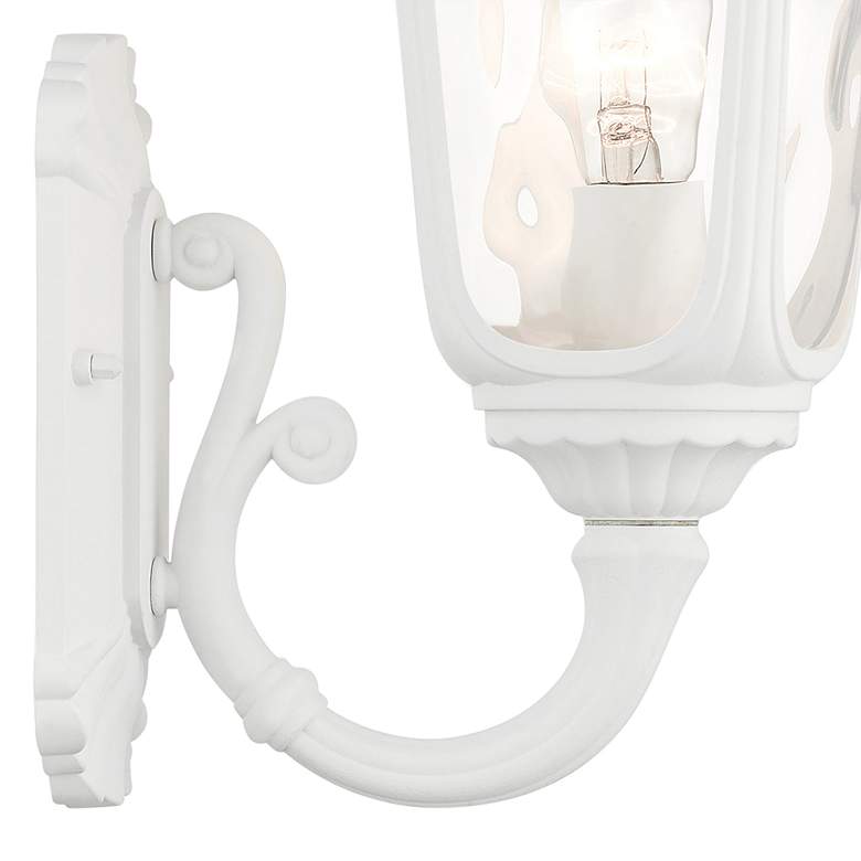 Image 4 Oxford 19 inchH Textured White Upward Lantern Outdoor Wall Light more views