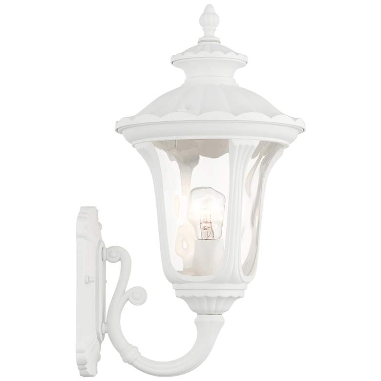 Image 7 Oxford 19"H Textured White Upward Lantern Outdoor Wall Light more views