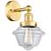 Oxford 2.25" High Satin Gold Sconce With Clear Shade
