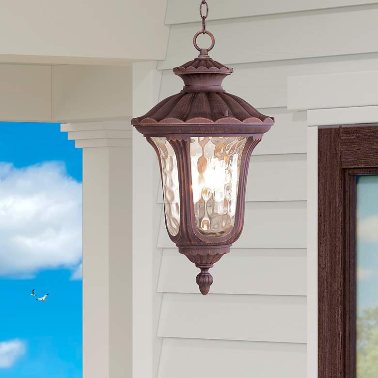 Image 1 Oxford 20.5-in H Bronze Outdoor Pendant Light